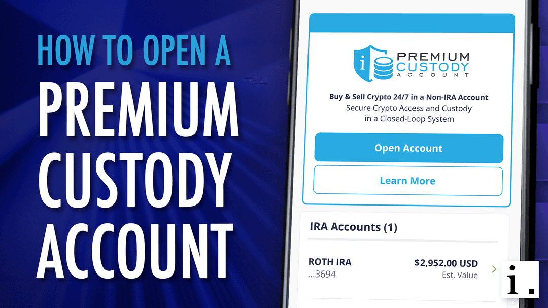 PCA Sign up screen with headline: How top open a Premium Custody Account.